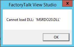 Cannot load DLL: MSRDO20.DLL