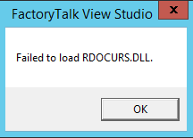 Failed to load RDOCURS.DLL
