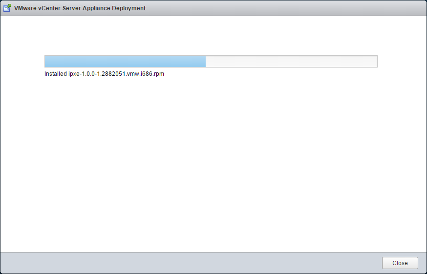 vCenter Server Deployment error: Installed iPXE-1.0.0-1.2882051.vmw.i686.rpm